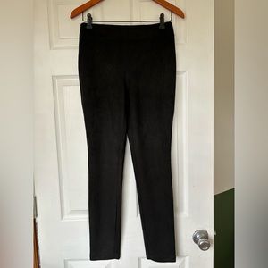 Slim straight suede legging